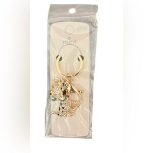 Mint Gold Spotted dog Charm Keychain/ bag charm
